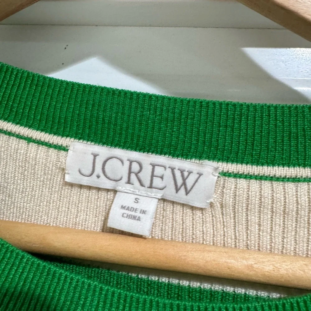 J. Crew Rugby Stripe Cropped Ribbed Sweater